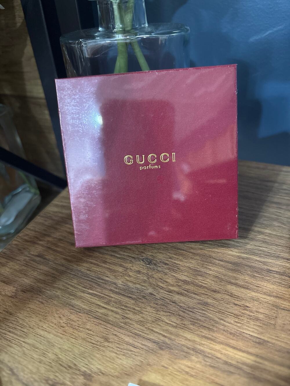 #337. NIB & sealed- a Gucci Parfums Gold Compact Pocket Mirror.